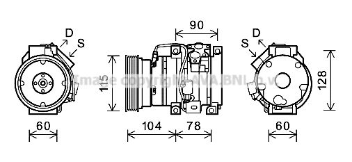 AVA QUALITY COOLING Компрессор, кондиционер TOK634